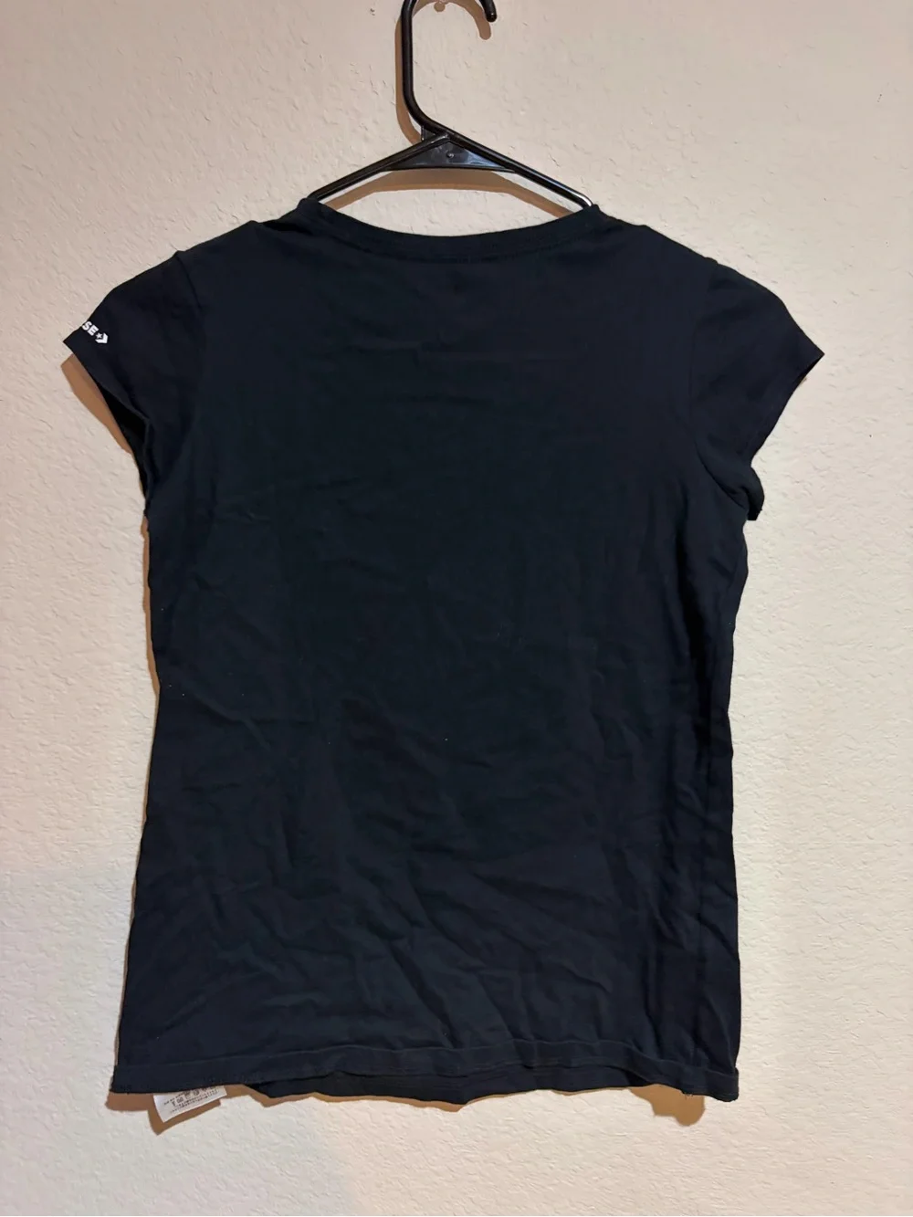 Converse Girls T-Shirt Size L 12-13 Black Chuck Taylor Sneaker Graphic Tee